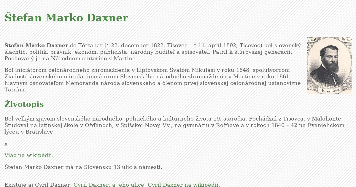 Štefan Marko Daxner ε epsilon